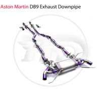 HMD Titanium Alloy Exhaust System Manifold Downpipe is Suitable for Aston Martin DB9 Auto Modification Valve Muffler