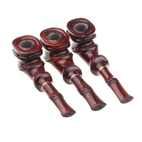 Red Rosewood Chimney Double Carving Filter Long Smoking Pipes Herb Tobacco Pipe Cigar Narguile Grinder Smoke Cigarette Holder