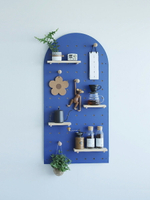 優樂悅~克萊因藍洞洞板木質置物架實木層板配件小木良品掛墻收納墻上書架洞洞板
