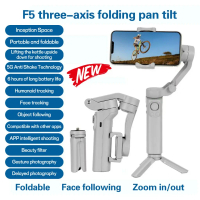 [Ready Stock] F5 Plus 3-Axis Gimbal Stabilizer for Smartphone Anti-Shake Handheld Bluetooth Vlog Too