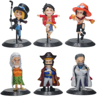 6 Second-generation Pirate Figurines Roger Raleigh Lufei Sabo Ace Cartoon Anime Character Model Ornaments