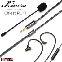 Kinera Celest RUYI Earphone Cable With Detachable Boom Microphone 2Pin 0.78 IEM Upgrade Cable USB Type-C /Lightning 3.5mm HIFIGO