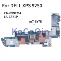 For DELL XPS 9250 m7-6Y75 Notebook Mainboard 09NFM4 LA-C321P SR2EH DDR3 Laptop Motherboard