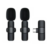 Lavalier Wireless Microphone For Iphone/Ipad/Android/Laptop,Plug-Play Lavalier Microphone, Wireless Clip-On Microphone