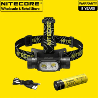 2000 Lumens Nitecore HC68 Dual Beam Rechargeable Focusable Headlamp with 3500mAh Li-ion Battery