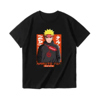 Summer Naruto 2024 T-shirt Men and Women Short-sleeved Students Anime Naruto Sasuke Kakashi Clothes Half-sleeves Couple