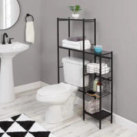 2023 New Reversible Bathroom Storage Space Saver, Black