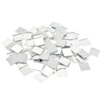 100PCS 2*2cm Mini Square Glass Mirror Stickers Wall Stickers Self-Adhesive For Wall Bathroom DIY Home Decoration Wall Decor