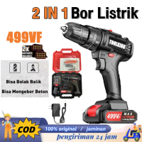 2 In 1 Cordless Electric Drill Impact Drill 499 Volt Mesin Bor Baterai Original Bor Listrik Bor Cas 