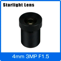 Starlight Lens 3MP 4mm Fixed Aperture F1.5 For SONY IMX290/291/307/327 Low Light CCTV AHD Camera IP Camera Free Shipping