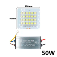 50W 100W 150W 200W LED SMD5730 Chip Lamp Bead With LED Driver High Power LED Floodlight 30-36V For Indoor Outdoor DIY PCB Kit
