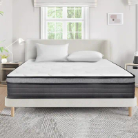 Queen Size Mattress 10 Inch, Bed-in-a-Box,Hybrid Individual Pocket Spring Mattresses, Medium Firm, Comfortable for Sleep