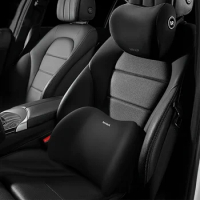 Car Seat Neck Pillow Adjustable Lumbar Support Headrest Waist lumbar Cushion Car Seat Memory Foam Car Travel Interior Accessorie