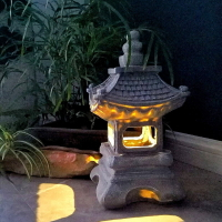 戶外落地日式庭院裝飾宮燈石燈花園別墅室內創意擺件禪意景觀