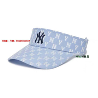 遮陽帽韓國MLB男女空頂防曬帽戶外運動遮陽帽子情侶百搭老花款NY洋基隊-Misaki精品
