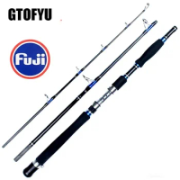 Fishing Lure Rod 1.8m 2.1m 3 Sections Superhard Lure 70-250g Trolling Fishing Rod Carbon Fast Surf Boat Raft Spining Fishing Rod