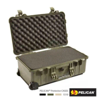 美國 PELICAN 1510 輪座拉桿氣密箱-含泡棉 綠色 公司貨