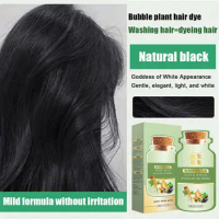 300ml Hair Dye Shampoo Natural Plant Bubble Hair Dye Hair Convenient And Color Long-lasting Coloring Hair Effective Shampoo W6J7