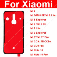 Back Battery Cover Adhesive Sticker For Xiaomi Mi 6 8 9 Lite explorer Mi 9SE 9T CC9E Note 10 Pro Lite Back Housing Adhesive Tape