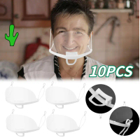 10 pcs Masker Transparan Masak Plastik Penutup Mulut Restoran Dapur Chef Kantin Masker Food Grade