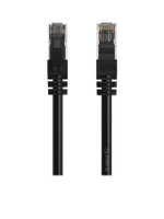 สายแลนแบบกลม CAT6 เชื่อมต่ออินเทอร์เน็ต สีดำ