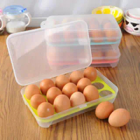15 Grid Plastic Refrigerator Egg Storage Box Container Eggs Container Kitchen Refrigerator Eggs Stor