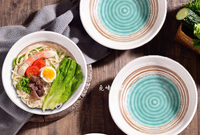 【堯峰陶瓷】日式餐具 綠如意系列 9吋拉麵喇叭碗(單入)|麵碗|湯碗|套組餐具系列|餐廳營業用
