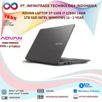 ADVAN LAPTOP S7-110S i7-1255U 16GB 1TB SSD INTEL WINDOWS 11 - 1 YEAR