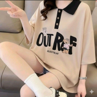 Unisex Polo Shirt Putih Distro Wanita Korean Style Bigsize M-7XL Bahan Cotton Pique Premium Tebal Ad