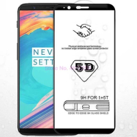 200pcs 5D Curved Glass For Oneplus 6T 5T Screen Protector Full Cover Round Edge For One Plus 5T Tempered Glass 1+6