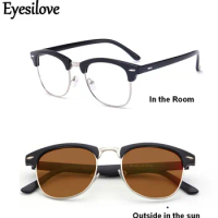 Classic photochromic glasses myopia glasses Nearsighted Glasses Sensitive Lenses Transition Lenses brown