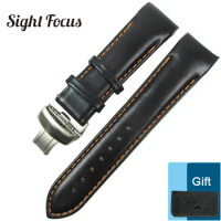 Curved End Leather Watch Band for Tissot 1853 Watch Strap Couturier T035 417 617 627 T035439 18mm 22mm 23mm 24mm Watchband Reloj