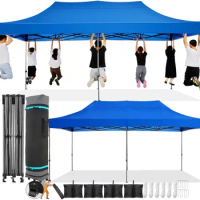 10x20 Pop Up Canopy Without Sidewall Heavy Duty Canopy UPF 50+ All Season Wind Waterproof Commercial Outdoor Wedding Party
