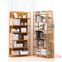 簡易書架落地簡約現代實木學生書柜多層桌上收納架組合兒童置物架