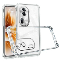Shockproof Phone Case for Oppo Reno11 Pro Reno 11 10 Transparent Clear Silicone Soft TPU on Reno10 Pro 11Pro 10Pro Back Cover
