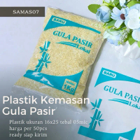 50pcs Plastik Kemasan Gula Pasir 1kg Sablon Rapi Ukuran 16x25 Tebal 05mic 50pcs Ready Stok