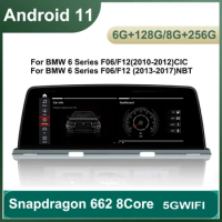 Android 11 Car Multimedia 8G/6G+128G CPU for BMW 6 Series F06 F12 F13 CIC/ NBTCar GPS Navigation fit Original iDrive BT WiFi