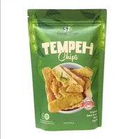 TEMPEH CHIPS | Keripik Tempe Snack Vegan POUCH DAUN JERUK