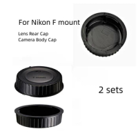 2 PCS Rear Lens Cover+Camera Body Cap Anti-dust Protection ABS Plastic Black for Nikon D800 D850 D750 Camera Accessories L