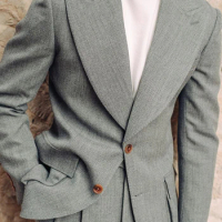 Men Blazer Jacket Slim Fit Lapel Collar Pocket Design Single Breasted Plain Blazer Blazers for Men Elegant Stylish Men Clothing