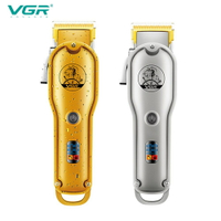 Vgr 650 電動理髮器專業可充電個人護理理髮師修剪器男士剃須刀 LCD 金屬推剪 VGR V650