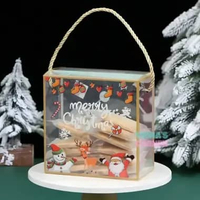 Box Hampers Natal Mika Unik Kotak Souvenir Christmas 2025 Gift Cookies Packaging Transparan Santa Cl