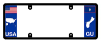 DFS Guam GU Patented License Plate Frame Holder