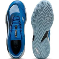 PUMA Sepatu Olahraga / Tenis / Padel / Badminton Unisex Solarstrike 4 Warna Mountain Blue-PUMA Black