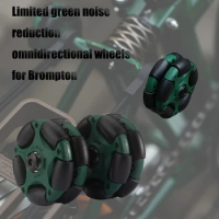 58mm Nylon Omni Green Noise Reduction Wheels with M6*60MM Screw for Brompton's Rear Fork Seat Roller Rack Upgrade Accessories