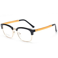 眼鏡框半框眼鏡鏡架-時尚個性撞色氣質男女平光眼鏡5色73oe76【獨家進口】【米蘭精品】