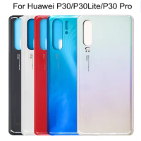 New P30 Rear Housing Case For Huawei P30 Lite Nova 4e Battery Back Cover Rear Door P30 Pro Glass Panel Adhesive Sticker Replace
