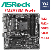 Papan Induk Desktop, ASROCK FM2A78M Pro4, Soket FM2 / FM2 + DDR3, Memori 64GB, Papan Utama Terpakai 