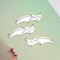 6pcs 20x50mm Tibetan Alloy Gothic Bat Dragon Charms Wing Connectors Pendants For DIY Necklace Jewelry Making Handmade Crafts