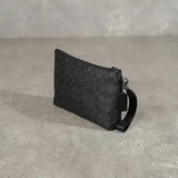 Tas COACH SIGNATURE MONOGRAM BLACK CLUTCH WITH HANDLE 100% ORIGINAL 24X4X17CM